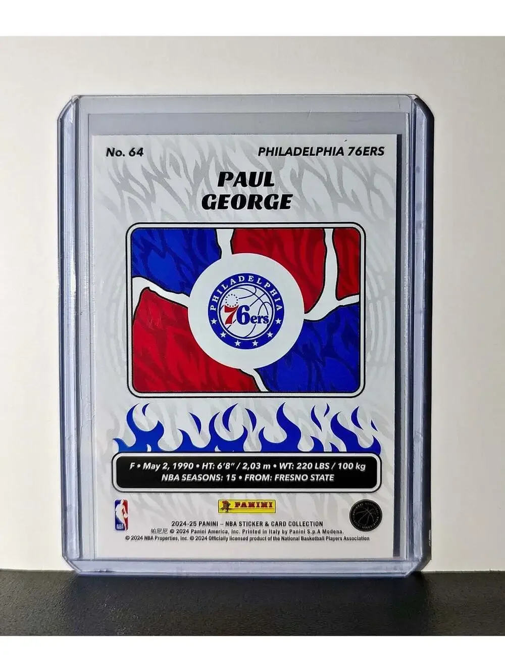 Paul George 2024-25 Panini NBA #64 Sticker Card Philadelphia 76ers